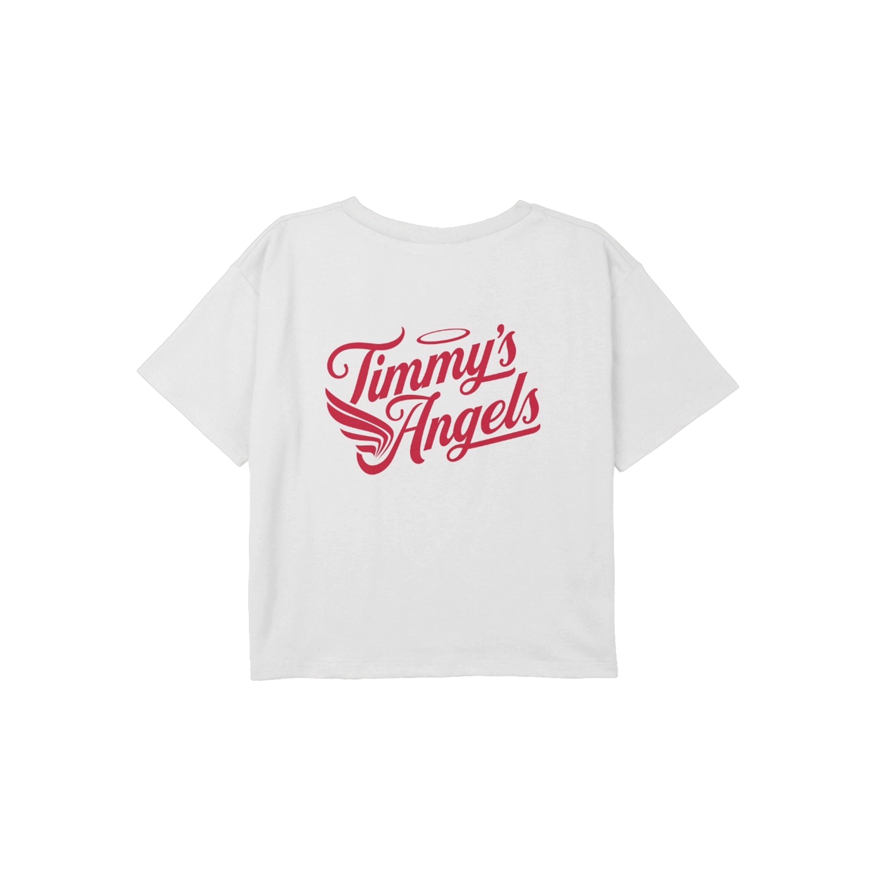 TIMMY'S ANGELS CROP TEE